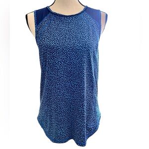 Lululemon Racerback Sports Top Keyhole Back Blue & Black Print